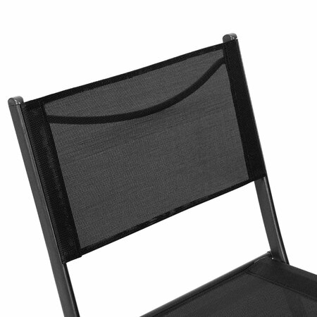 Flash Furniture Brazos Folding Chairs w/Black Flex Comfort Material Backs and Seats and Black Metal Frames, 2PK TLH-SC-097-BLK-02-GG